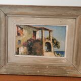 Oil on canvas, framed southern landscape painting