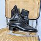 Vintage ice skates Alain Giletti in black leather