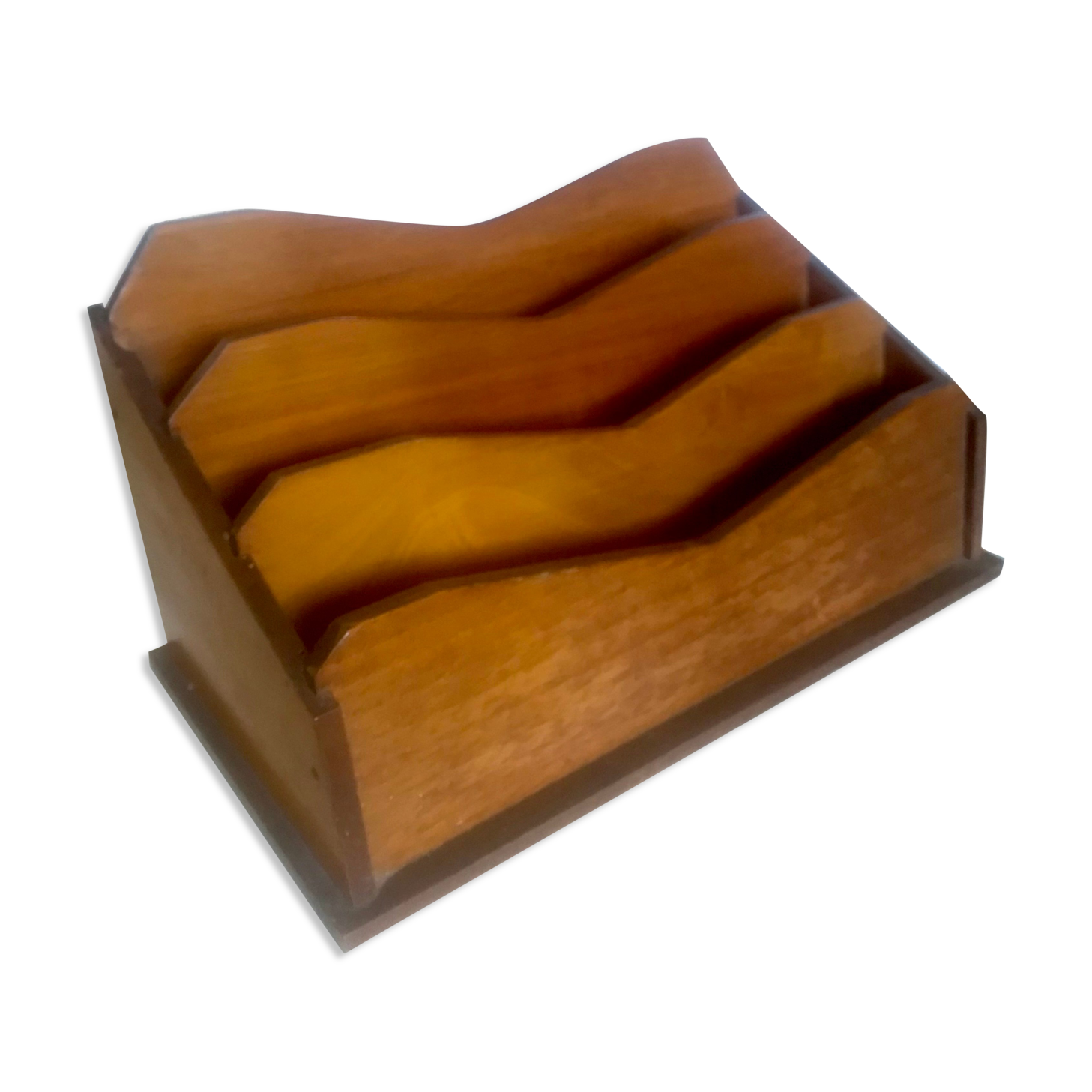 Art Deco wooden mail sorter
