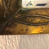 Brutalist mirror in copper and tin circa 1960