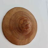 Asian braided wicker hat 70s