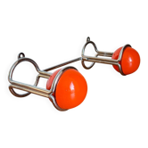 Double hook "Ball" Orange & Chrome Space Age