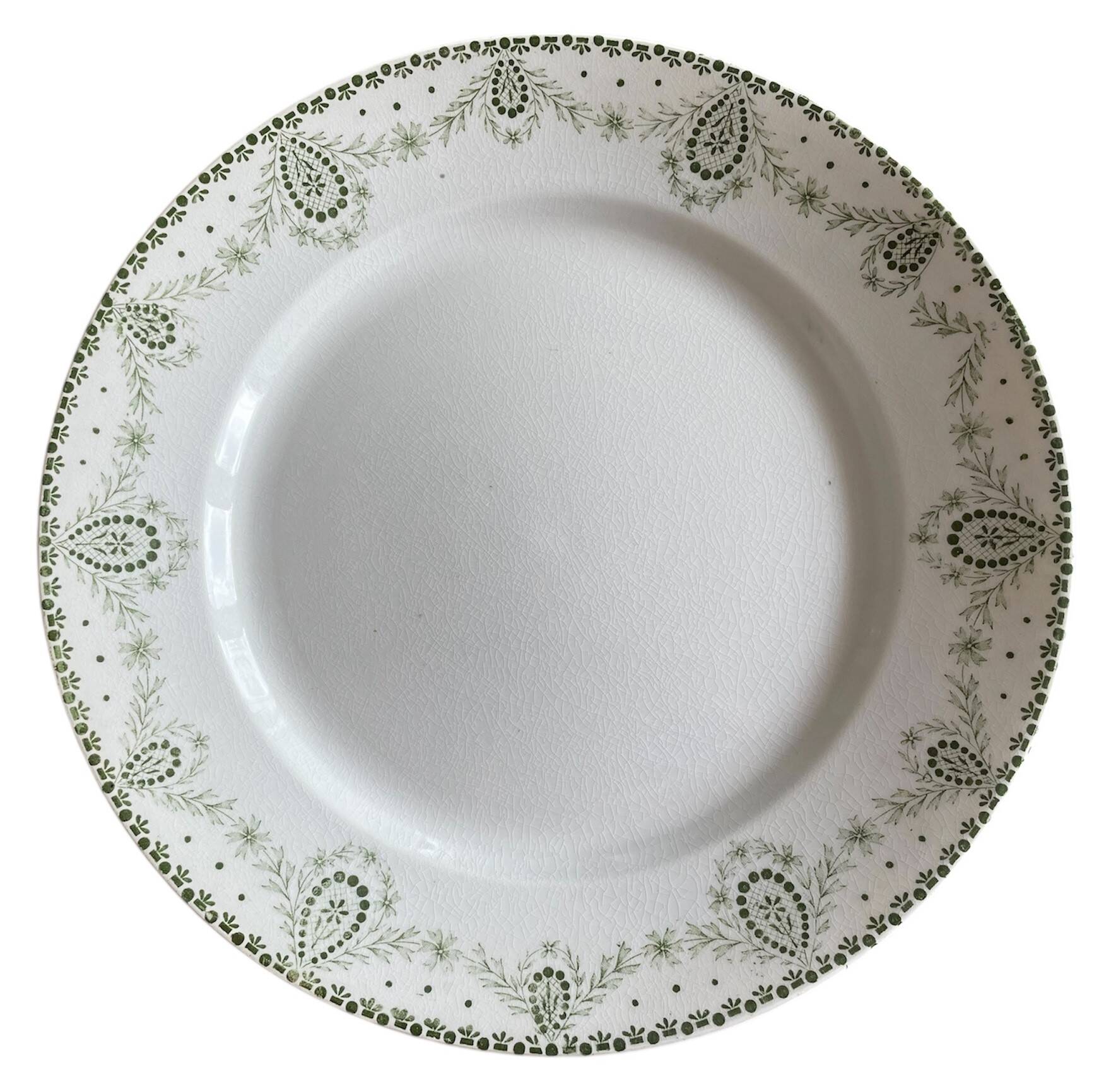 Antique serving dish in Creil & Montereau earthenware.