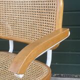Cesca model B64 chair with armrests in white Design