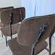 Chaises de salle à manger STOL Kamnik vintage (ensemble de 4) : tissu marron rétro des années 1970