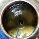 Small vintage/antique vase, very fine stoneware, flamed glaze, signature art ceramic