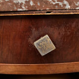 Art Deco bedside table in wood and marble