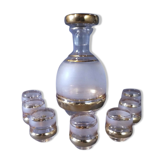 Carafe à liqueur et ses 7 verres