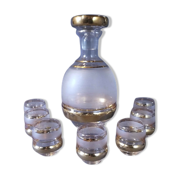 Carafe à liqueur et ses 7 verres
