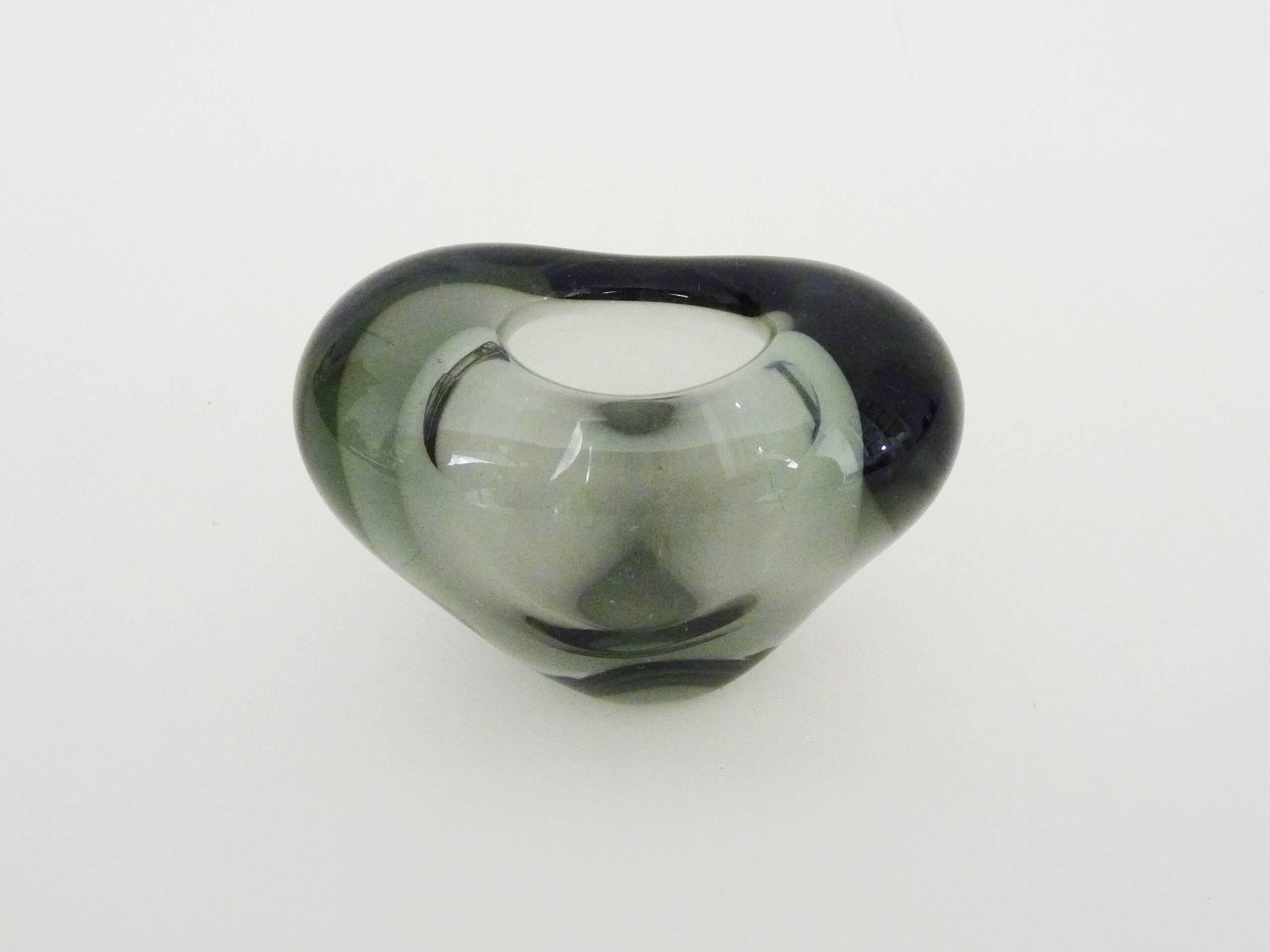 Heart-shaped vase Per Lütken for Holmegaard. Signed and dated 1902