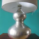 Brushed steel lamp. France 1970