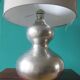 Lampe en acier brossé. France 1970