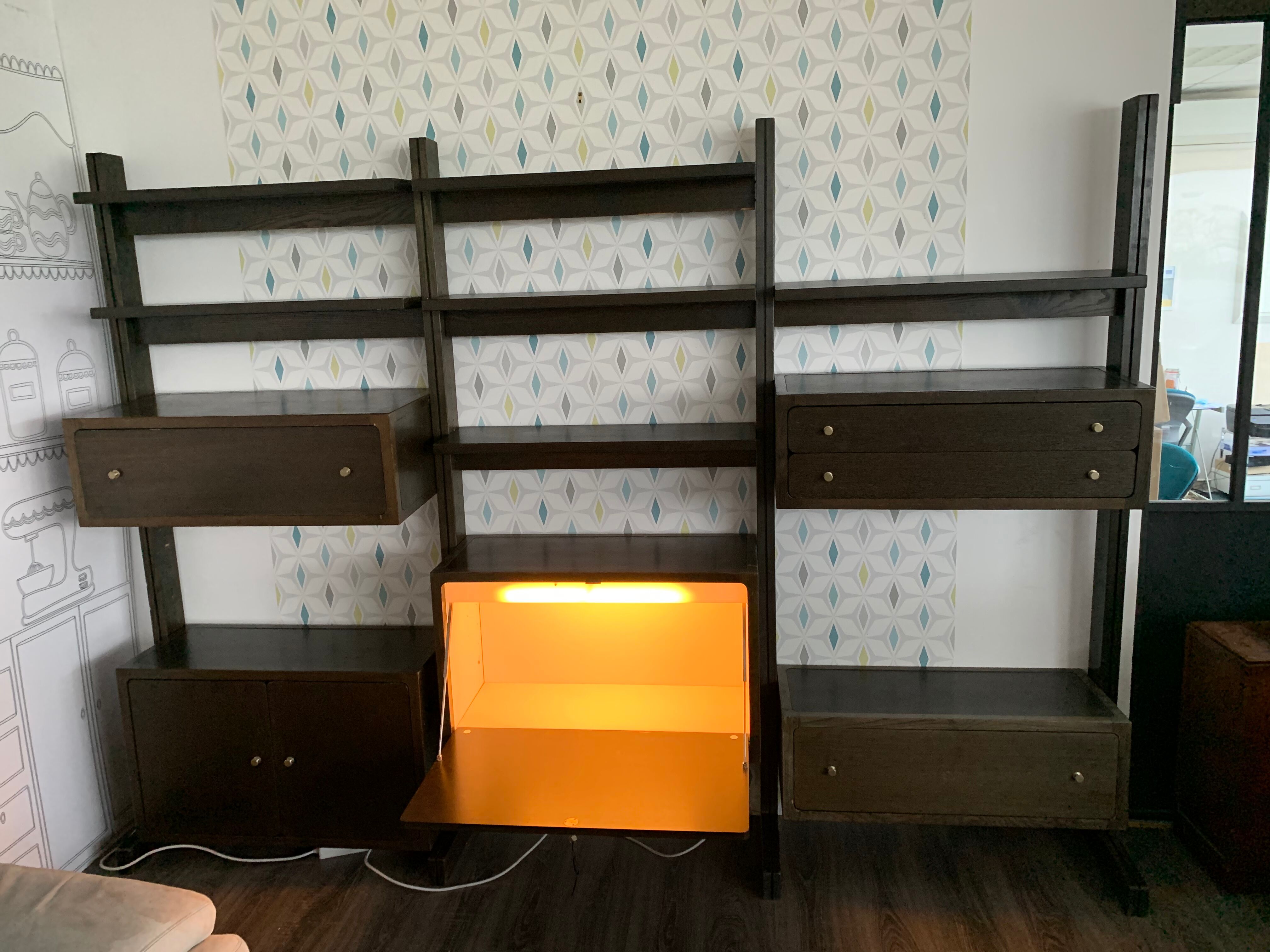 Vintage Roche Bobois modular shelf library