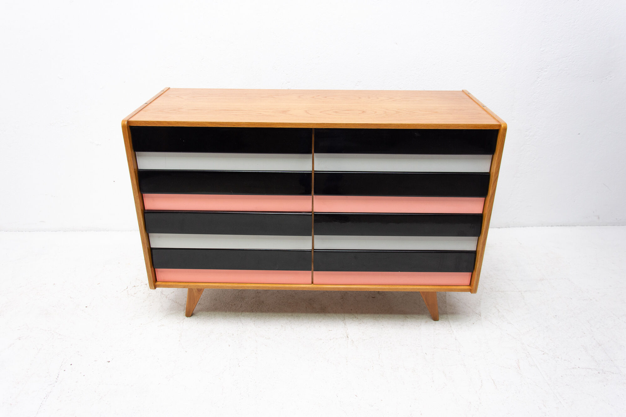 Mid-century modern chest of drawers No. U-453, by Jiří Jiroutek, Czechoslovakia