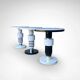 table d'appoint en céramique et marbre de style Memphis par Casalto 2