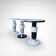 table d'appoint en céramique et marbre de style Memphis par Casalto 2