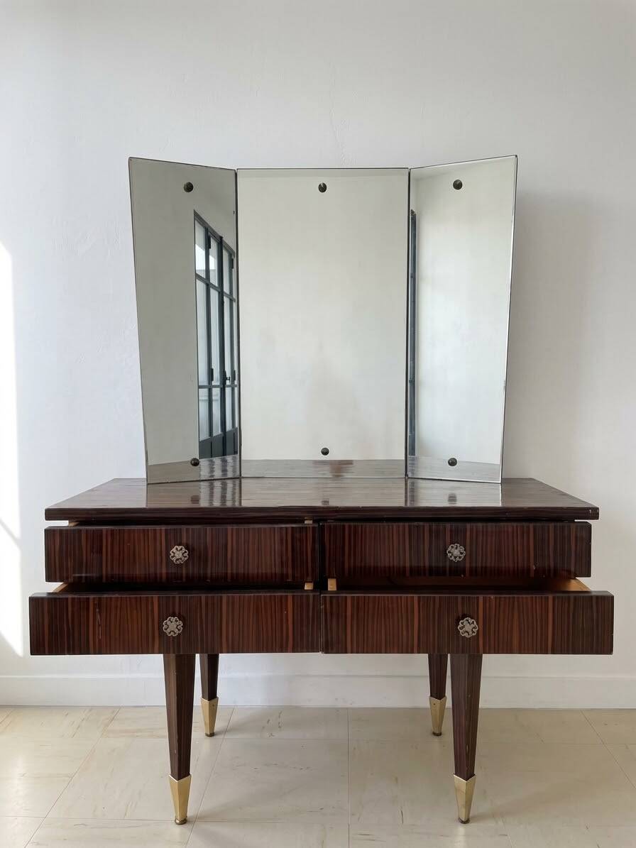 Authentic brown wooden dresser
