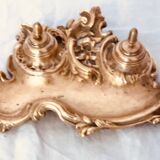 Ancien encrier en bronze doré