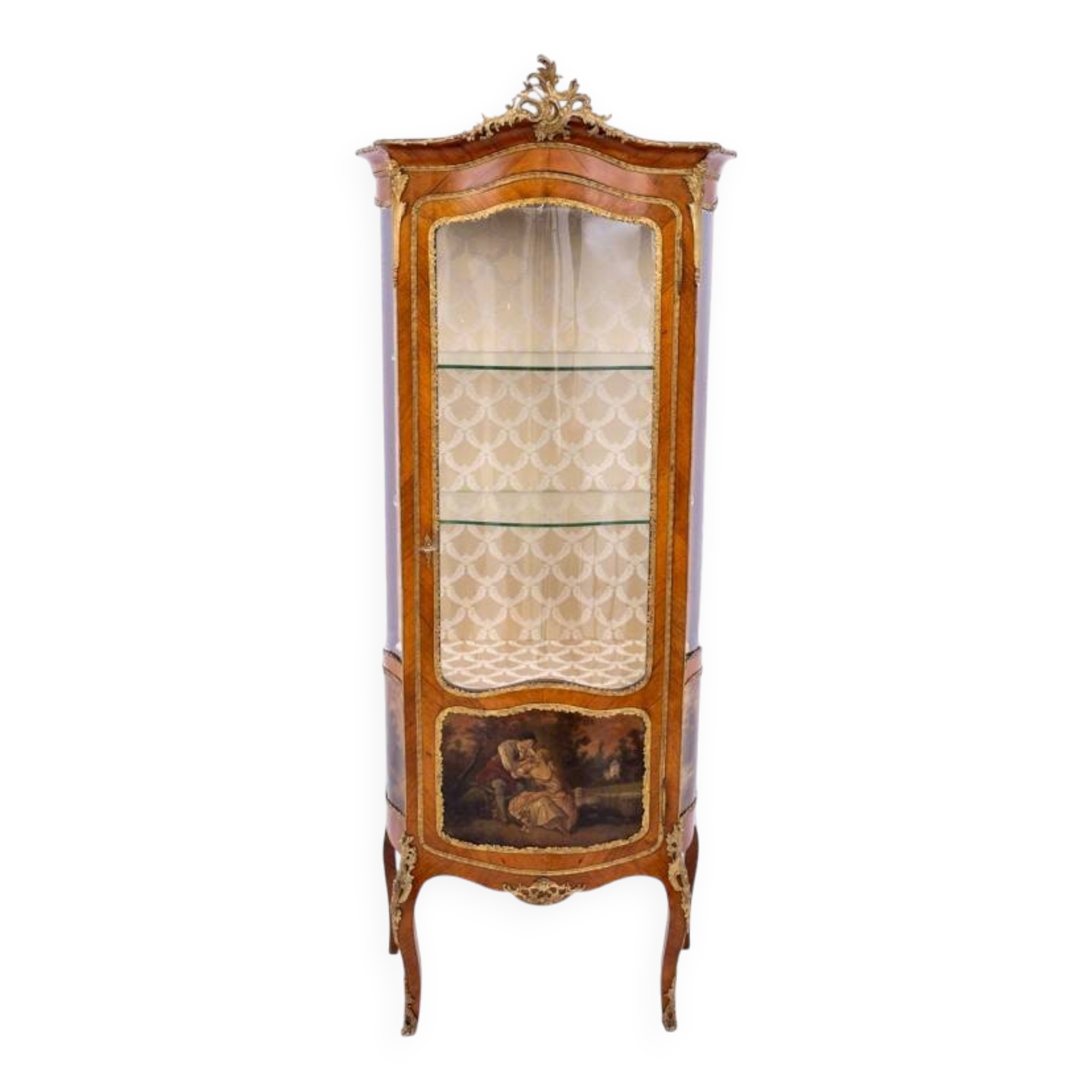 An unusual display cabinet in the Louis XV style, France, circa 1870.