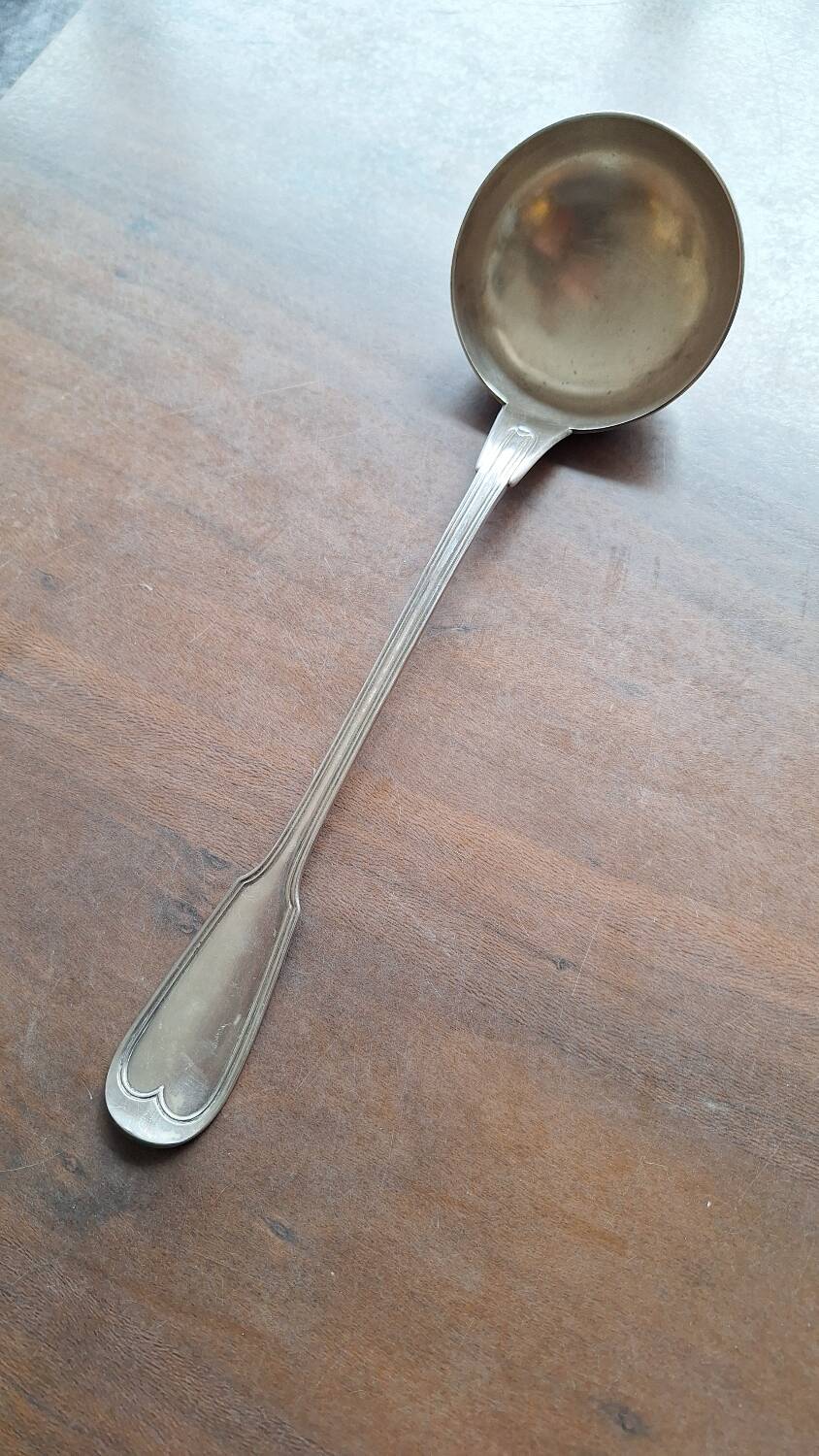Christofle monogrammed silver-plated ladle