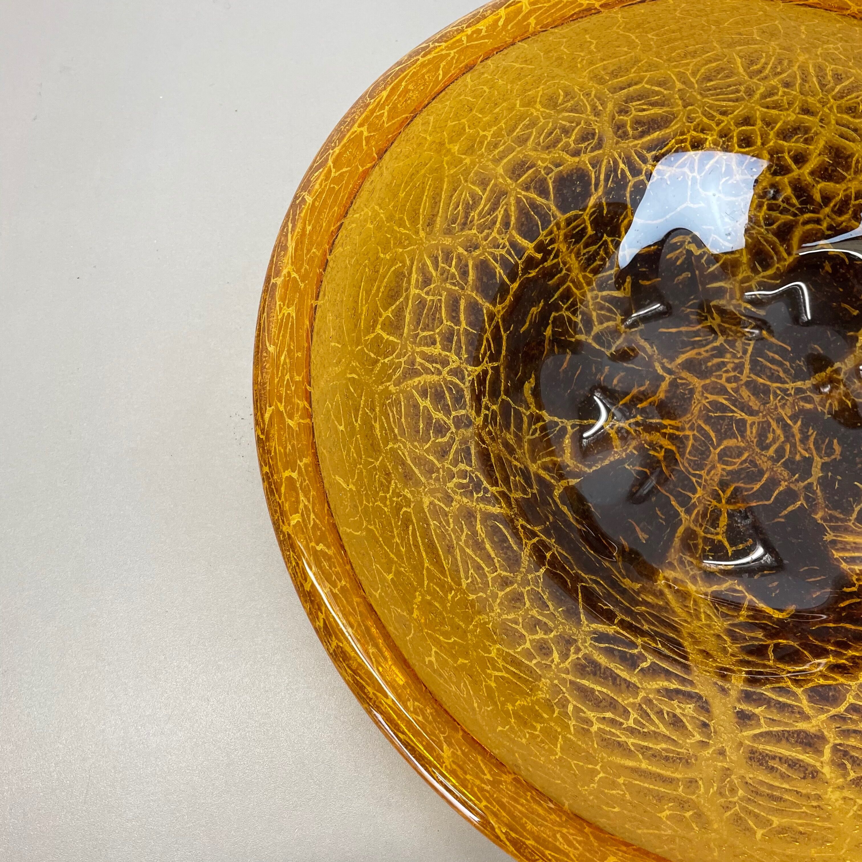 German Glass Bowl by Karl Wiedmann for WMF Ikora, 1930s Baushaus Art Deco