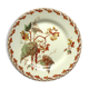 Art Nouveau plate, GIEN polychrome opaque porcelain, Bégonias