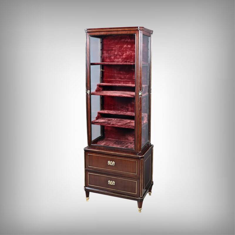 Small Display Cabinet in Mahogany, Louis XVI style – Late 19th Century