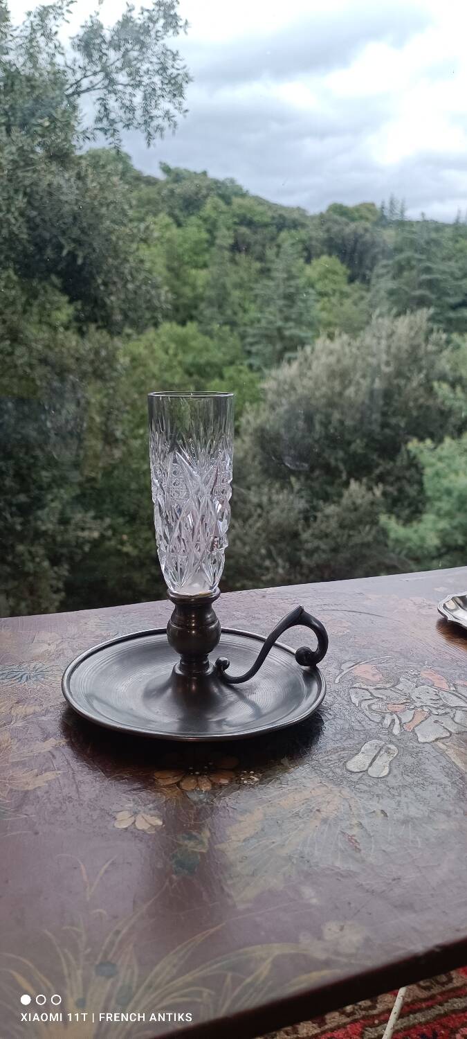 Saint Louis crystal candlestick, Florence model