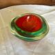 Ashtray glass "Sommerso" Flavio Poli Murano Vintage 1