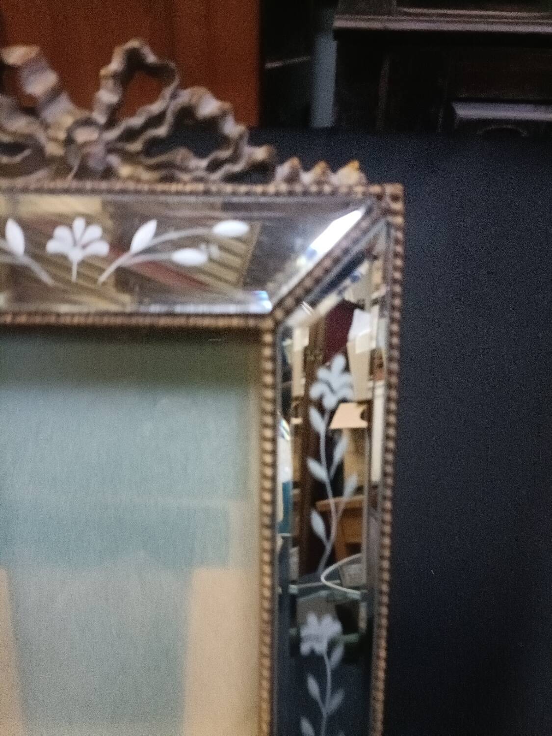 Vintage Louis XVI style frame with beveled mirrors