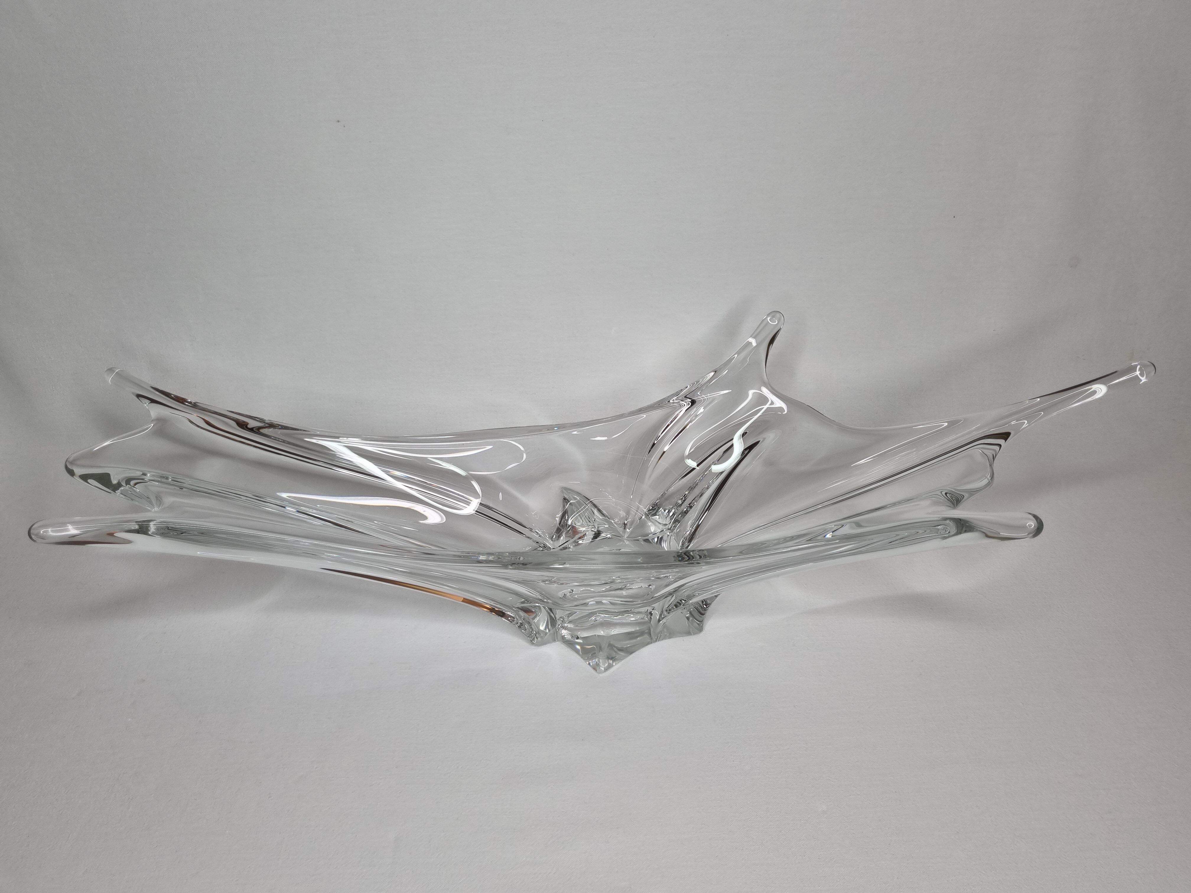 Vintage asymmetrical "Splash" crystal cup, 65 cm