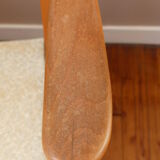 Pair of Bridge skai and wood chairs years 70's