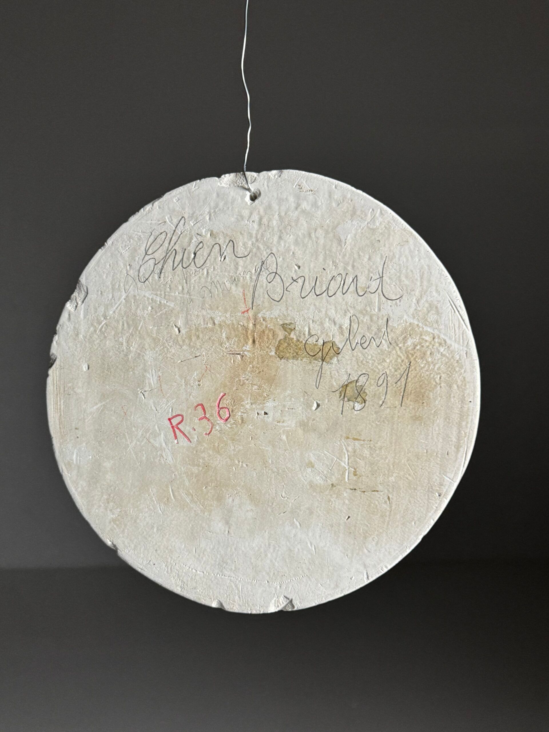 Plaster plaque "societe canine"