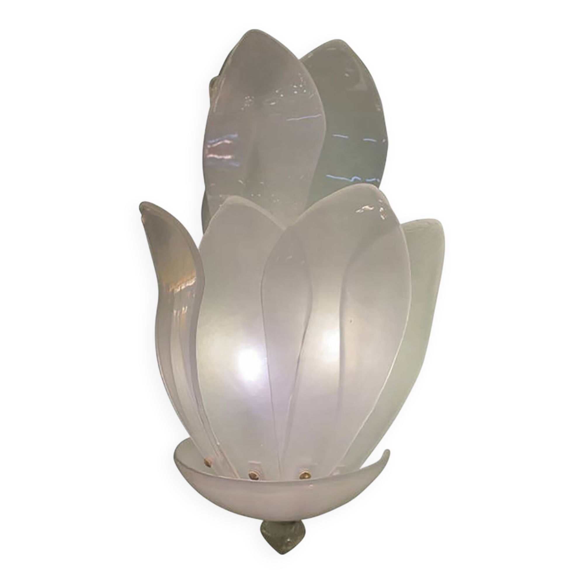 Wall Light Murano Glass Sand Color Italian Flowers by SimoEng