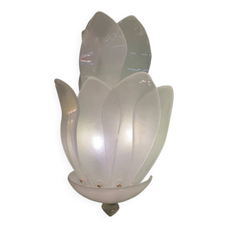 Wall Light Murano Glass Sand Color Italian Flowers by SimoEng