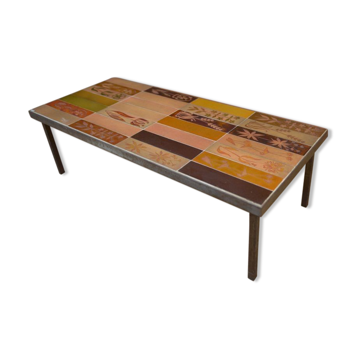 Vintage coffee table Capron 1970 ceramic