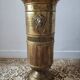 Vintage brass umbrella stand – lion head handles