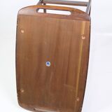 Serving Trolley Made In Rosewood With Wicker Shelf By Johannes Andersen For CFC Silkeborg From 1950s