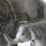 Ceramic elephant and baby elephant