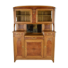 Art Nouveau buffet in oak and magnifying glass, model with plane tree, circa 1910