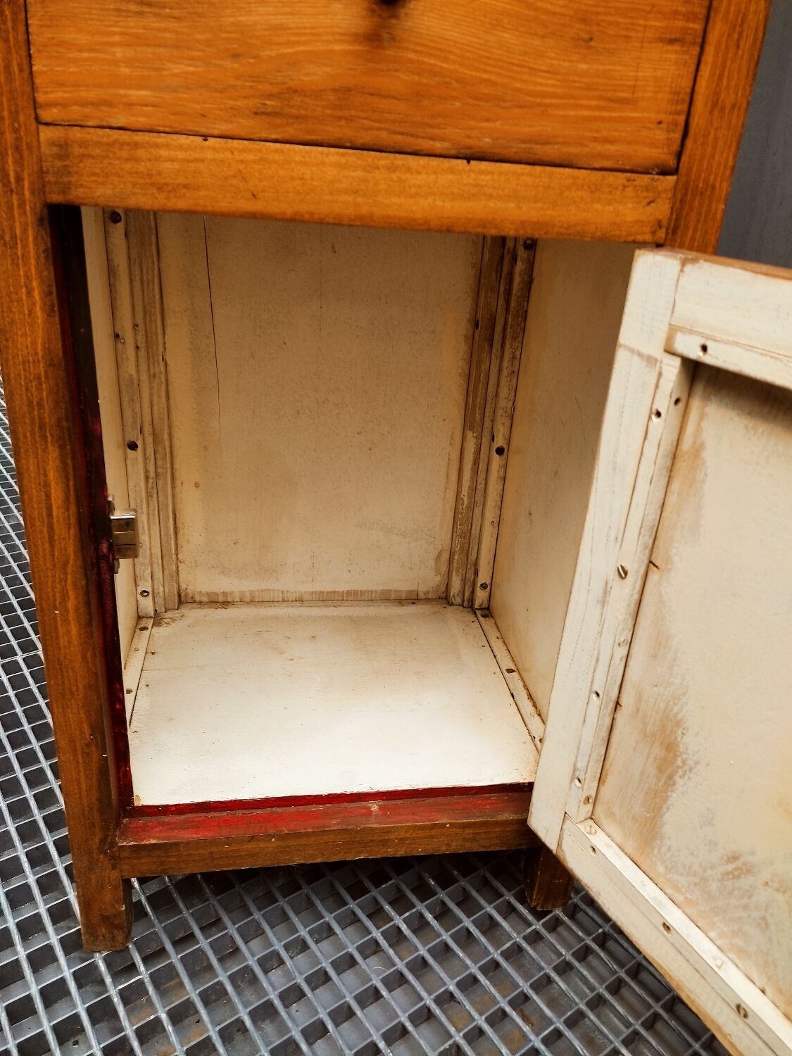 Solid oak country jam cupboard