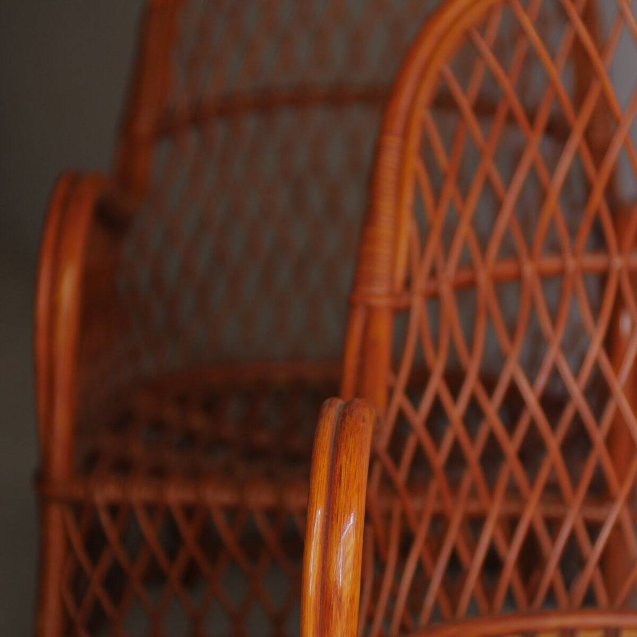 Wicker armchairs by Gervasoni, Italy, 1970s, set of 2