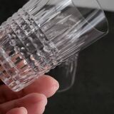 4 vintage crystal tumblers from Baccarat, model Nancy.