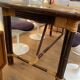 Adrien audoux & frida minet (20th century), dining table in stained rattan,