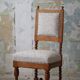 English-style baroque chair with twisted legs in elm, 1920s.