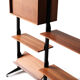 Mid-century italian teak wall unit bookshelf, 1960s