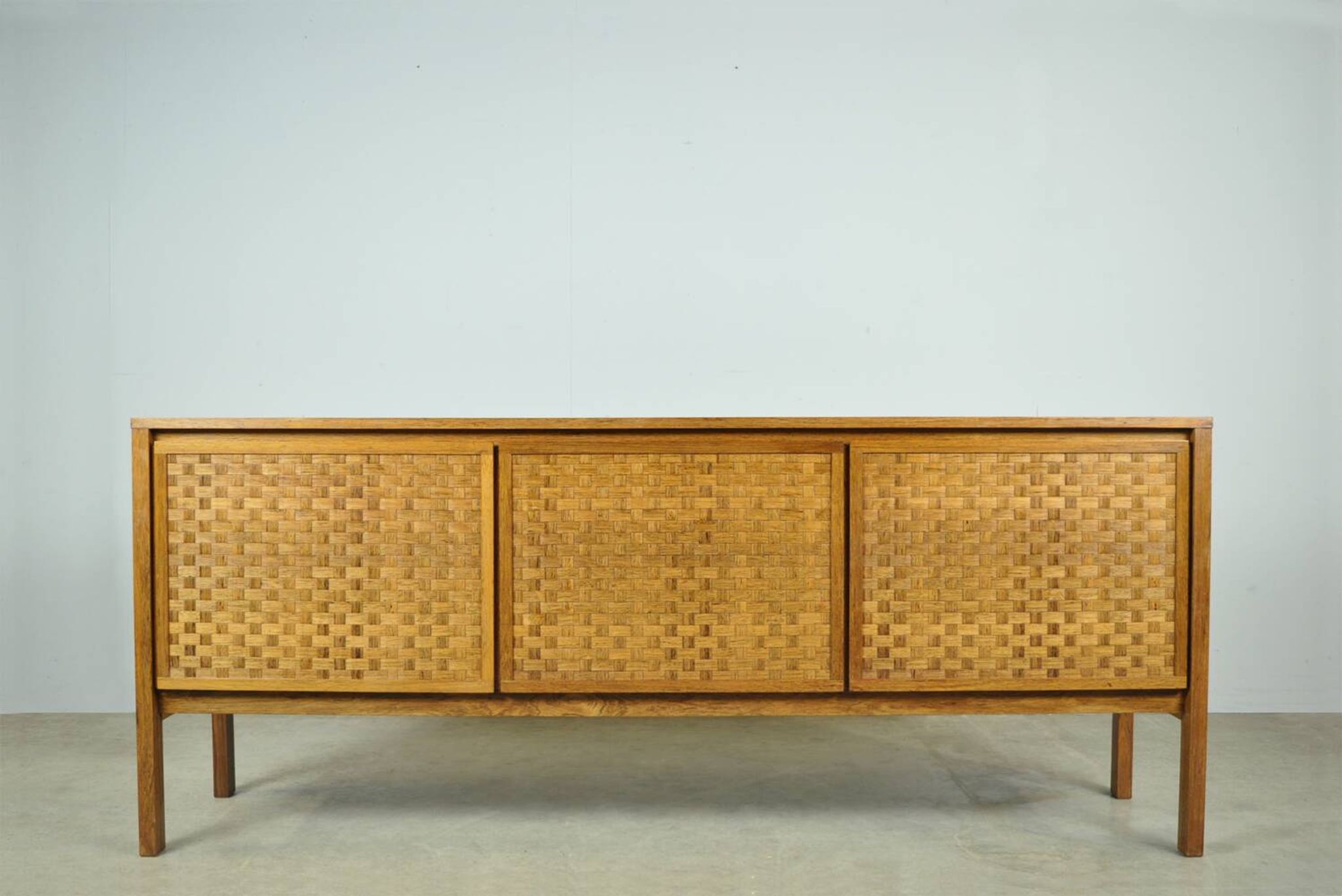 Buffet rio allemand vintage en palissandre, finition tissée, leo bub, 19