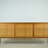 Vintage German Rio sideboard in rosewood, woven finish, Leo Bub, 19