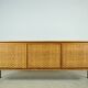 Vintage German Rio sideboard in rosewood, woven finish, Leo Bub, 19