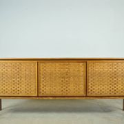 Buffet rio allemand vintage en palissandre, finition tissée, leo bub, 19